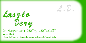 laszlo dery business card